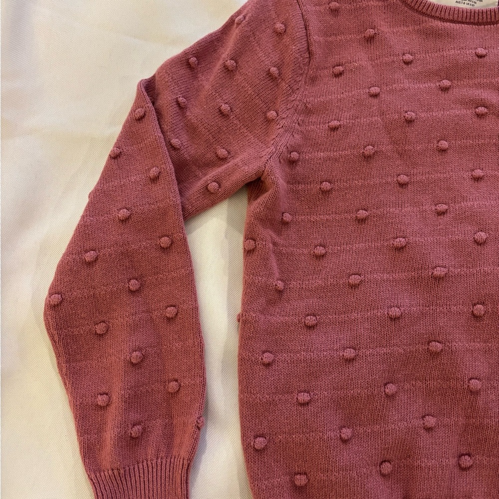 H&M‎ Girl’s Sweater Dusty Rose Size 6x/7 - Picture 4 of 5